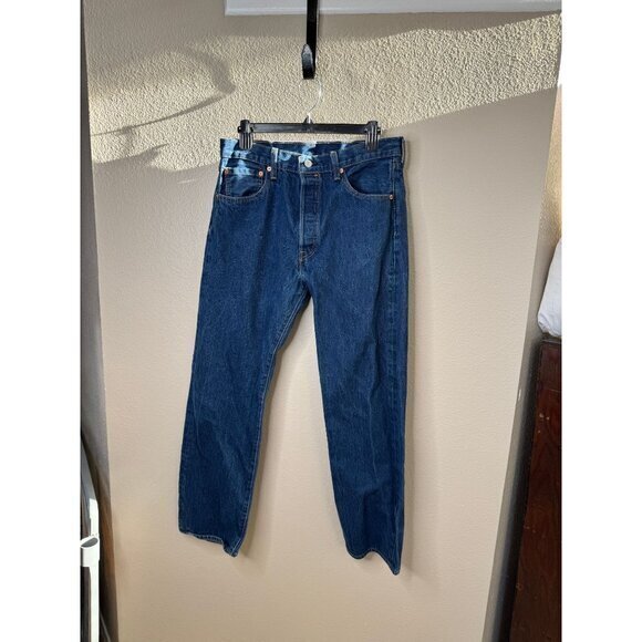 Levi Men's 501 Button‎ Fly Jeans size 34x32 denim